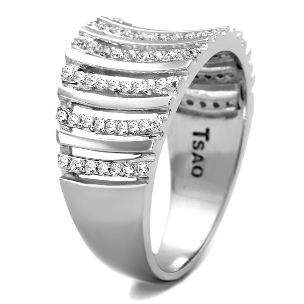 TS211 Rhodium 925 Sterling Silver Ring with AAA - petguardiansupplies