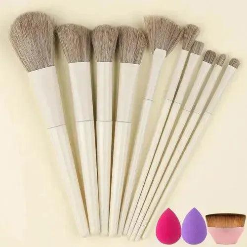 10/13PCS Makeup Brushes Set - Fluffy Soft Eye Shadow, Blush, Highlighter - petguardiansupplies