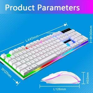 Ninja Dragons White Knight Gaming Keyboard and Mouse Set - petguardiansupplies