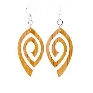 Spiral Eye Bamboo Earrings #982 - petguardiansupplies