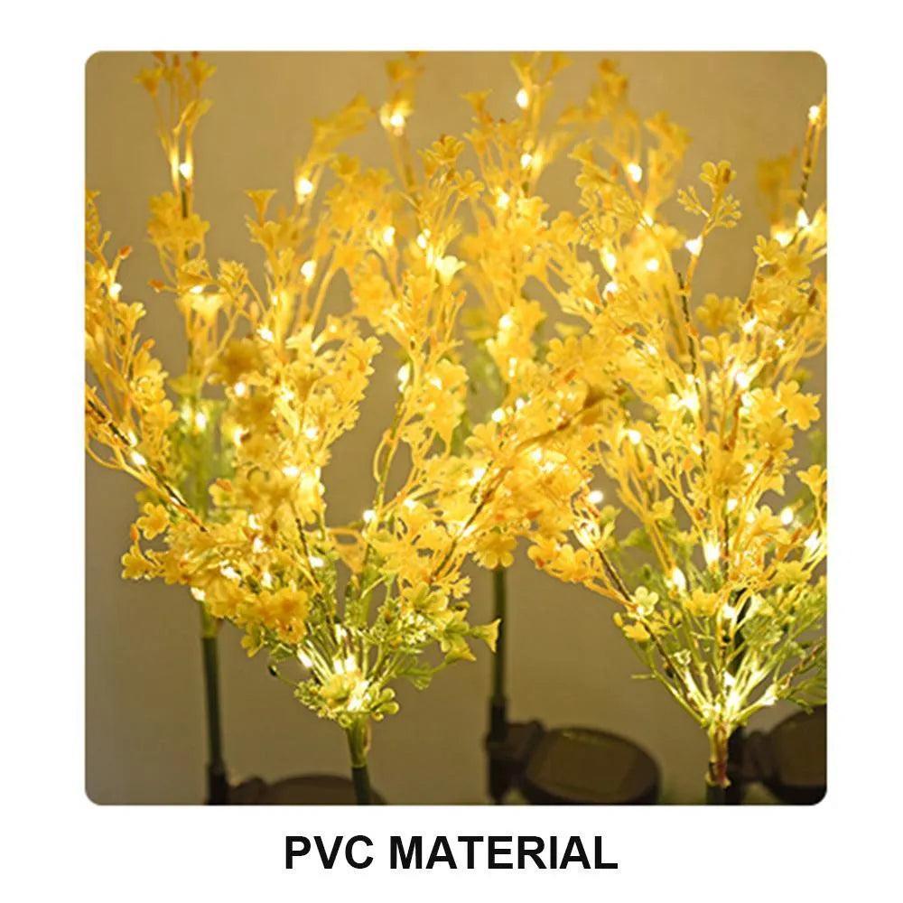 2Pcs Solar Canola Flower Shape Lights for Outdoor Christmas Decor - petguardiansupplies