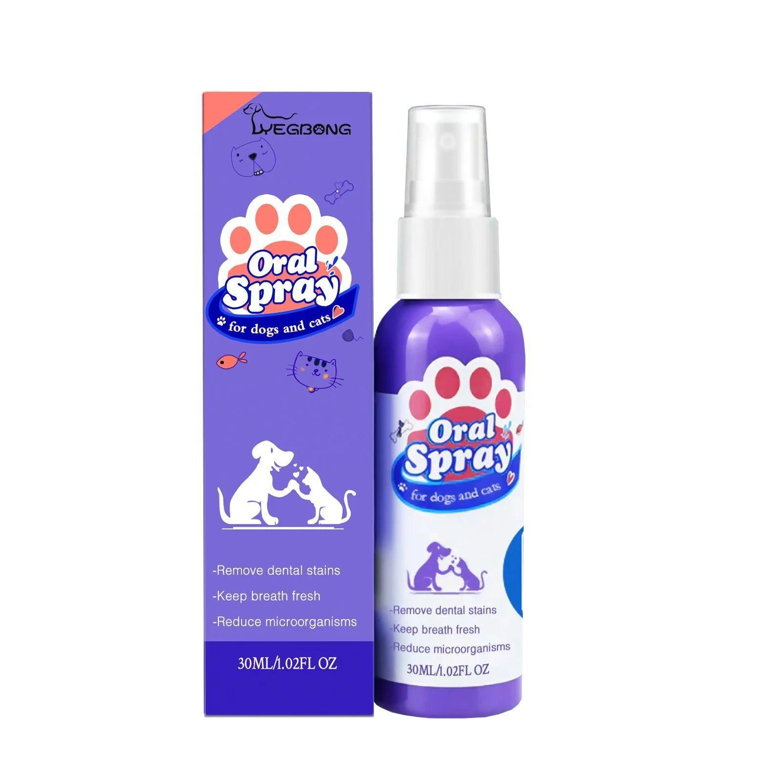 Pet Teeth Cleaning Spray Oral Care for Fresh Breath and Removing Tooth Stains - petguardiansupplies