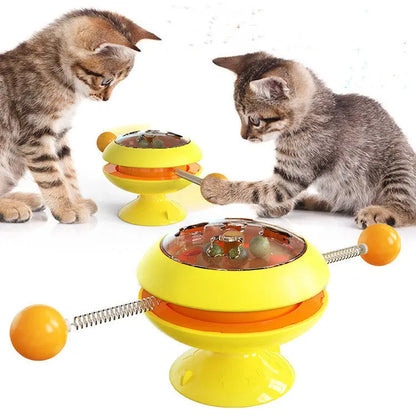 Rotating Interactive Cat Toy with Catnip Dispenser-0