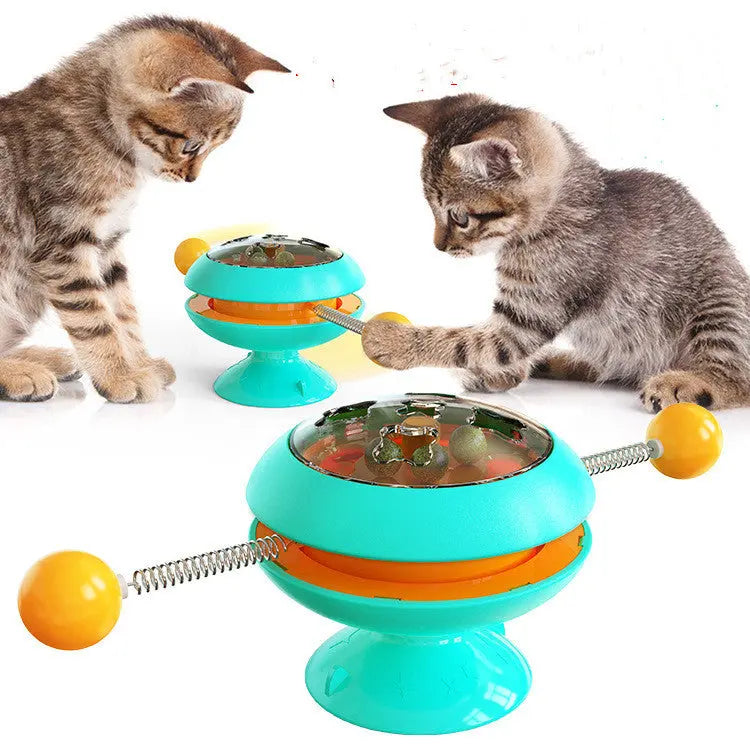 Rotating Interactive Cat Toy with Catnip Dispenser-1