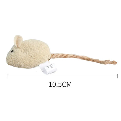 1pc Colorful Plush Mouse Scratch-resistant Catnip Play Chase Exercise Toys Pet Supplies For Indoor Cat - petguardiansupplies