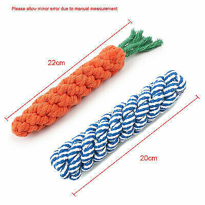 15X Tough Dog Toys Bundle Chew Rope Knot Ball Squeakers Pet Puppy Teething UK - petguardiansupplies