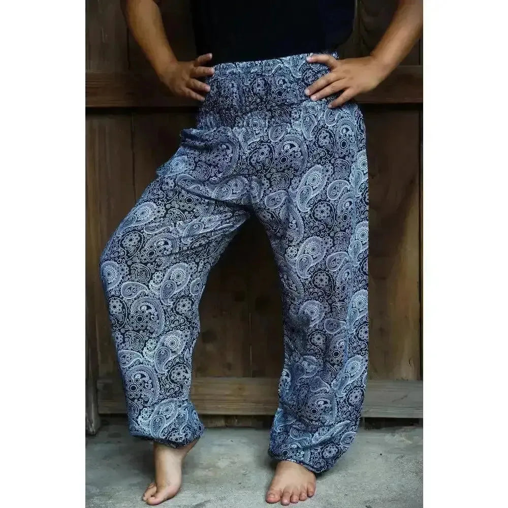 Black Paisley Boho Pants - petguardiansupplies