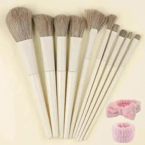 10/13PCS Makeup Brushes Set - Fluffy Soft Eye Shadow, Blush, Highlighter - petguardiansupplies