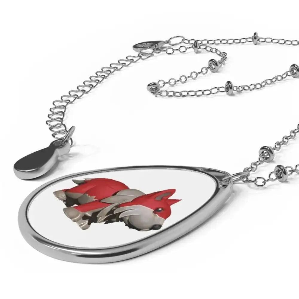 Red Dog Oval Necklace - petguardiansupplies