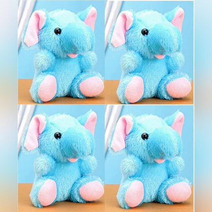 Soft Blue Elephant Toy pack of 4 - petguardiansupplies