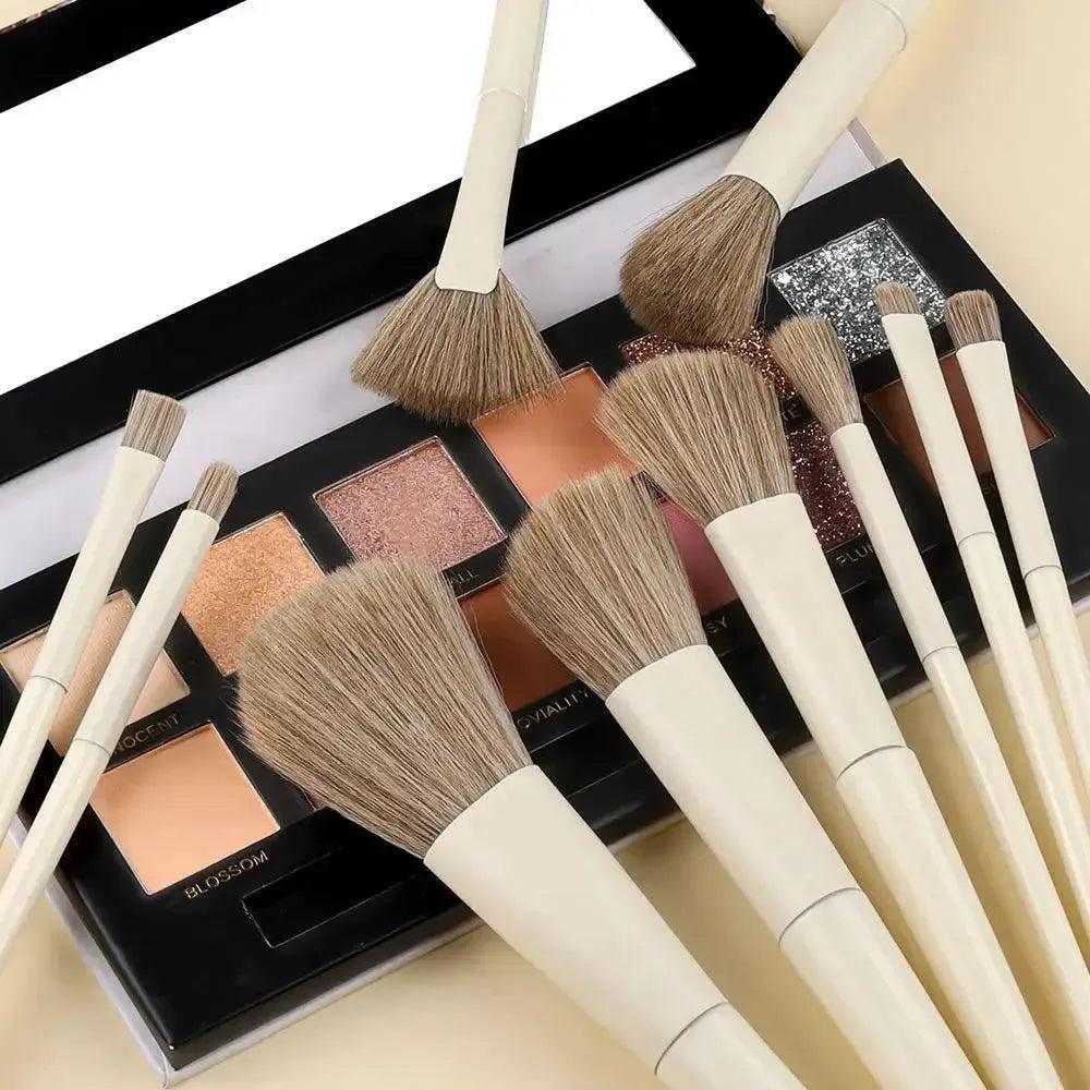 10/13PCS Makeup Brushes Set - Fluffy Soft Eye Shadow, Blush, Highlighter - petguardiansupplies