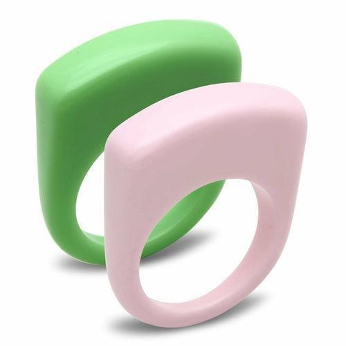 LO2384 - Resin Ring with Synthetic Synthetic Stone in Multi Color - petguardiansupplies