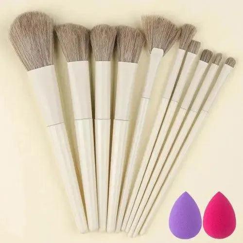 10/13PCS Makeup Brushes Set - Fluffy Soft Eye Shadow, Blush, Highlighter - petguardiansupplies