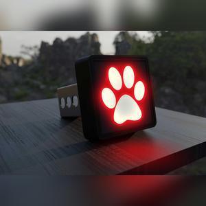 Paw Print LED Hitch Cover - Brake & Running Light - petguardiansupplies