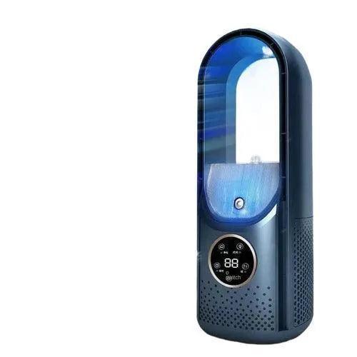 Portable USB Air Cooler Leafless Electric Fan 6 Speed Silent Timer Air - petguardiansupplies