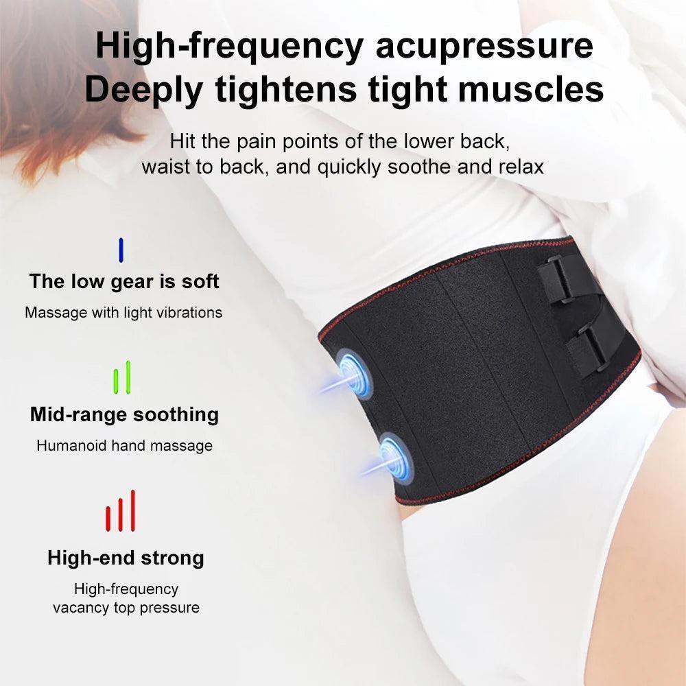 Electric Heating Waist Massage Belt Back Support Warm Hot Compress - petguardiansupplies