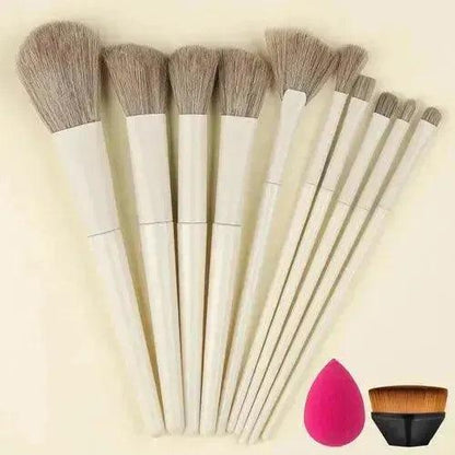 10/13PCS Makeup Brushes Set - Fluffy Soft Eye Shadow, Blush, Highlighter - petguardiansupplies