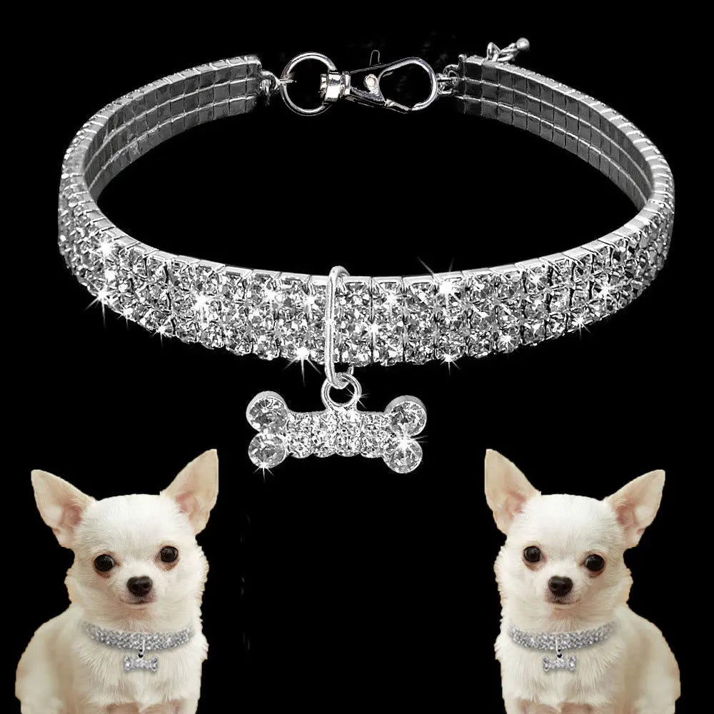 Crystal Rhinestone Dog and Cat Collar-2