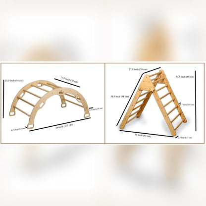 4 Pieces Set Climbing Triangle - Arch Rocker - XL Pillow and Ramp - petguardiansupplies