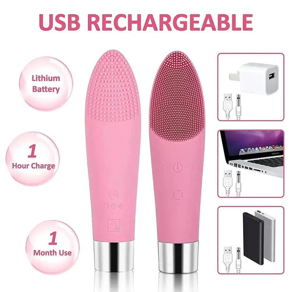 Electric Facial Cleansing Brush For Exfoliating, Massage And Deep Care - petguardiansupplies