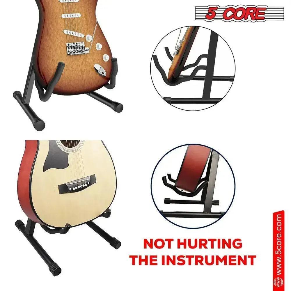 5 Core Guitar Stand - Adjustable Heavy Duty A Frame Universal - petguardiansupplies