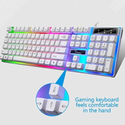 Ninja Dragons White Knight Gaming Keyboard and Mouse Set - petguardiansupplies