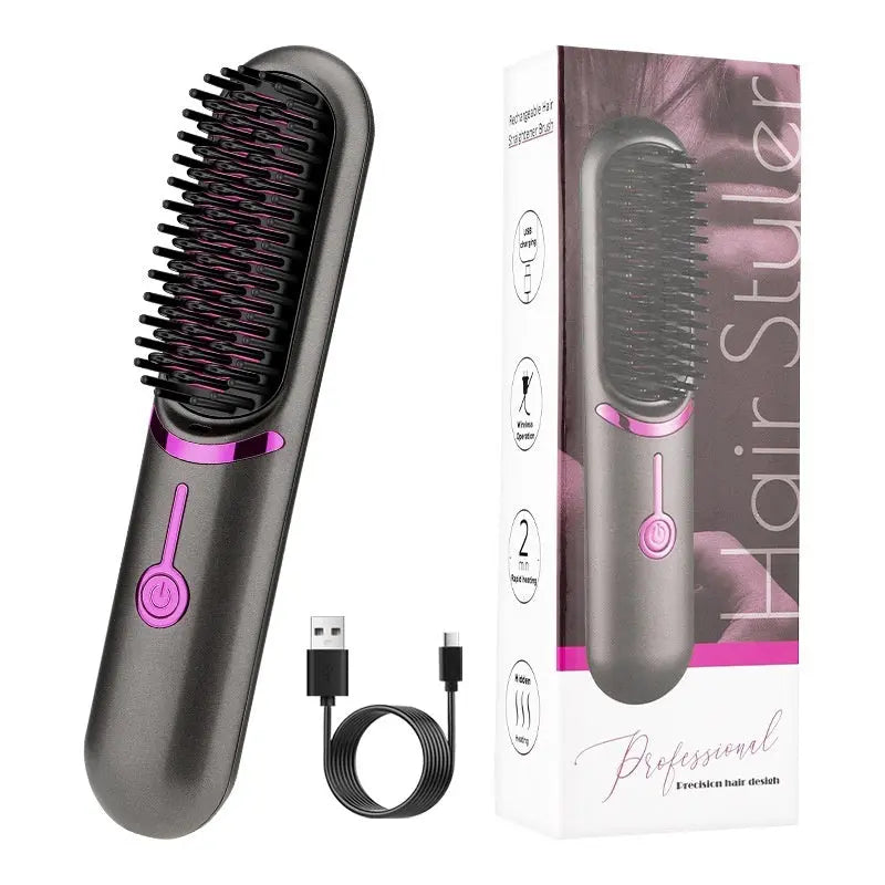 Wireless Hair Straightening Comb-3