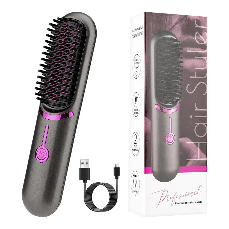 Wireless Hair Straightening Comb-5