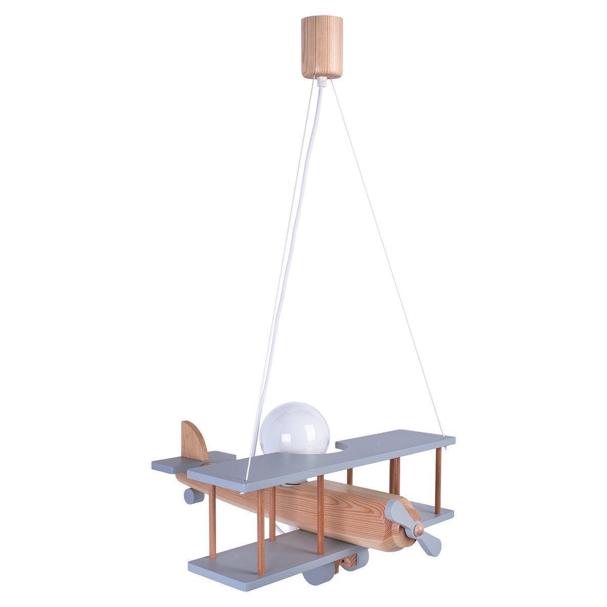 Hanging lamp Large grey-natural aircraft - petguardiansupplies