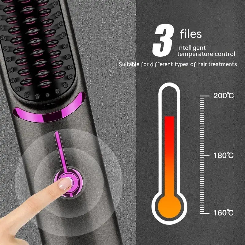 Wireless Hair Straightening Comb-1