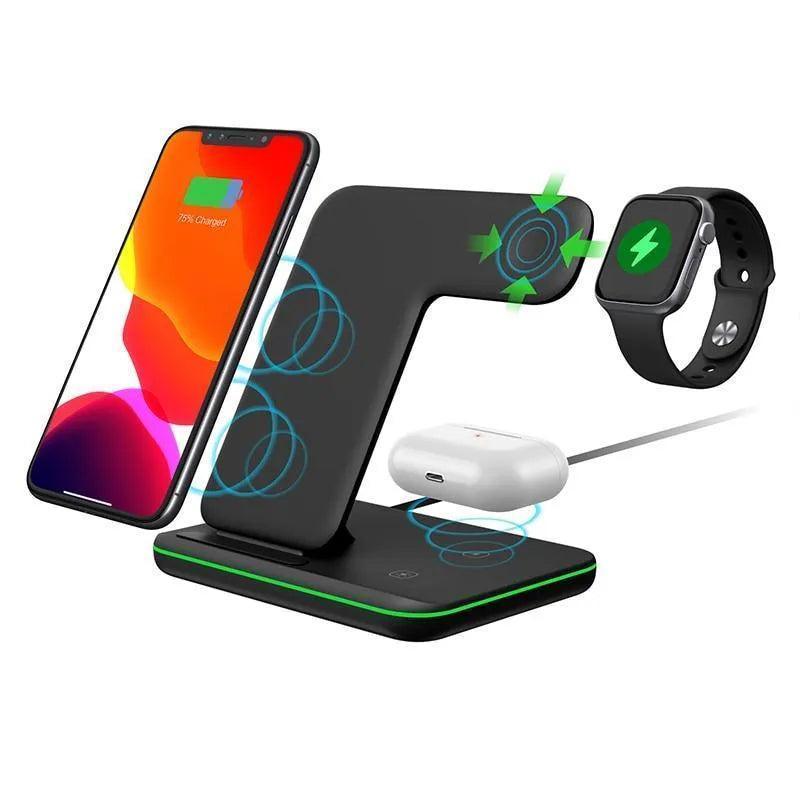 Ninja 15W 3 in 1 Fast Wireless Charging Station for Mobile Phones - petguardiansupplies