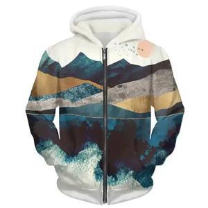 Blue Mountain Reflection Unisex Zip Hoodie - petguardiansupplies