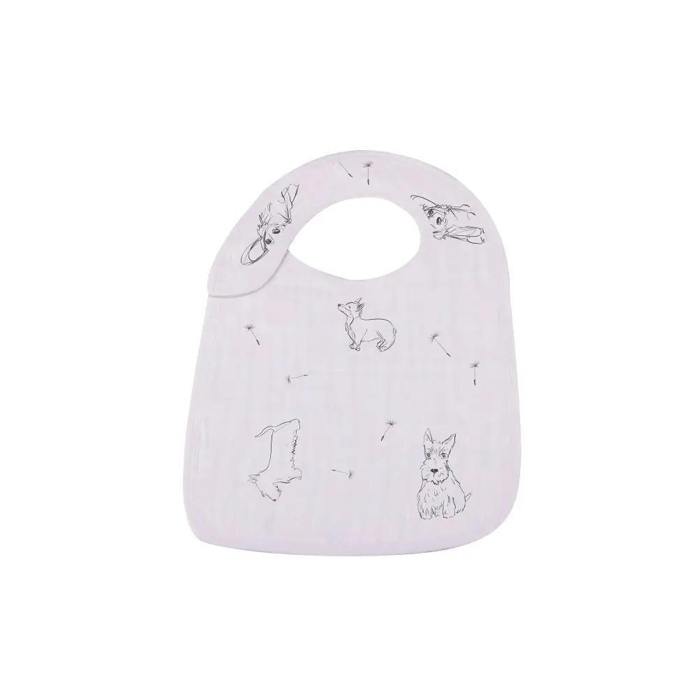 Dandelions Bamboo Muslin Snap Bibs 3PK - petguardiansupplies