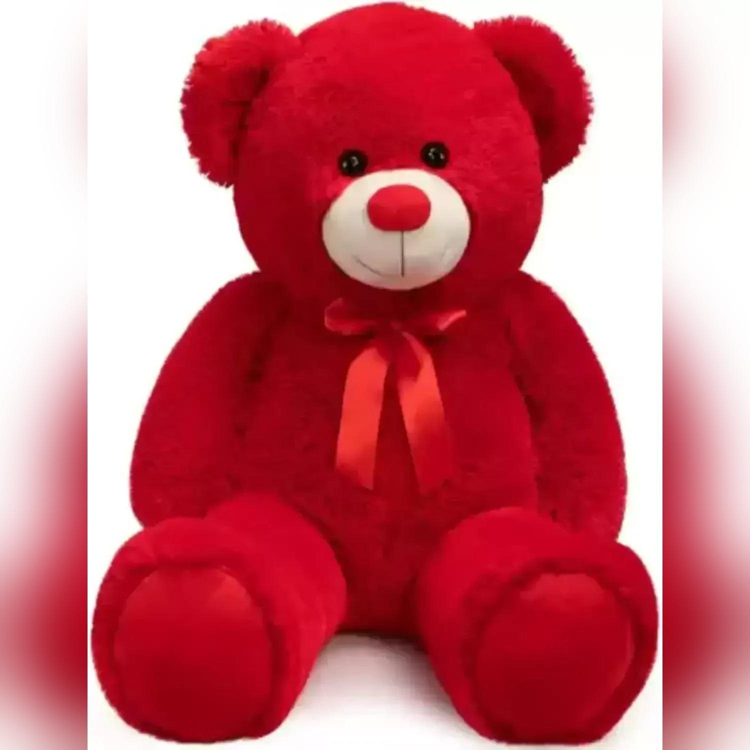 4 Feet Teddy bear stuffed animal soft toy gift Red - petguardiansupplies