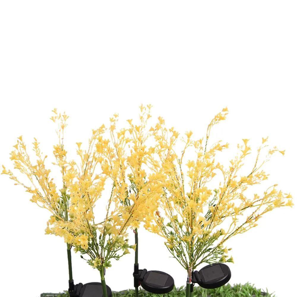 2Pcs Solar Canola Flower Shape Lights for Outdoor Christmas Decor - petguardiansupplies