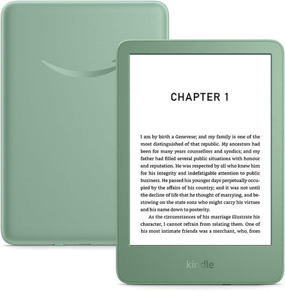 New Amazon Kindle (16 GB) – Lightest and most compact Kindle with glare-free display, faster page turns, adjustable front light and long battery life – Without Ads – Matcha - petguardiansupplies