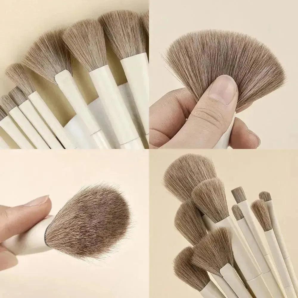 10/13PCS Makeup Brushes Set - Fluffy Soft Eye Shadow, Blush, Highlighter - petguardiansupplies