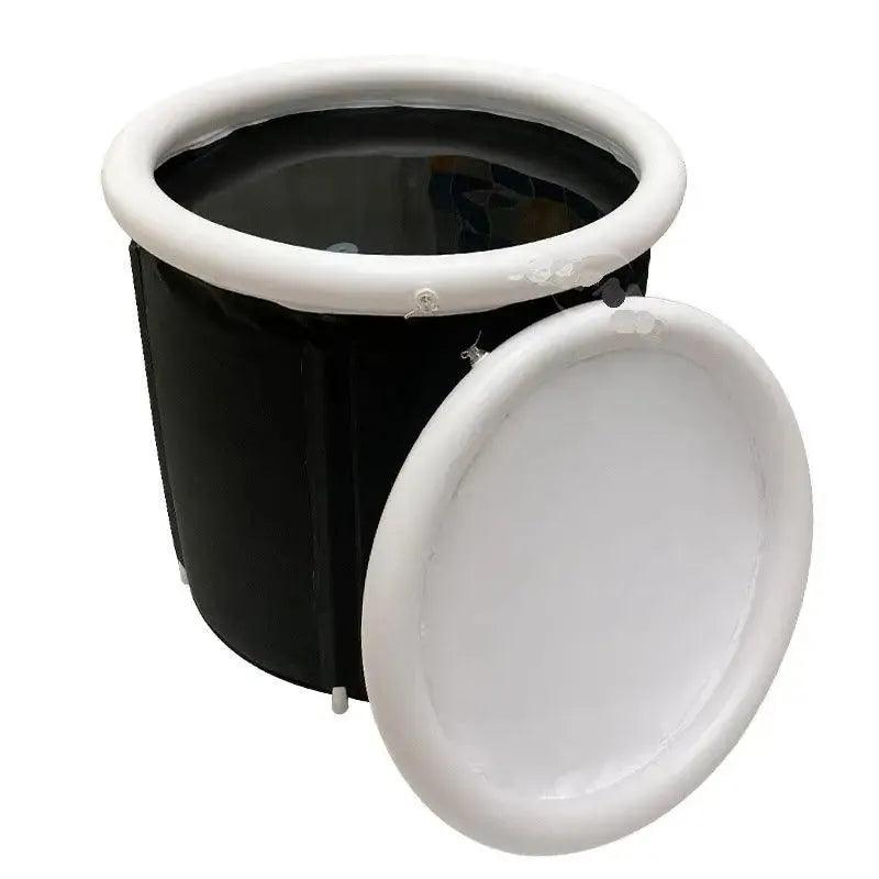 Explore Fitness Folding Bath Bucket Black Bath Bucket Adult Thickened Bath Tub - petguardiansupplies