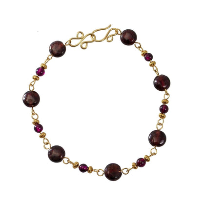 Garnet 14k Gold Filled Chain Bracelet - petguardiansupplies