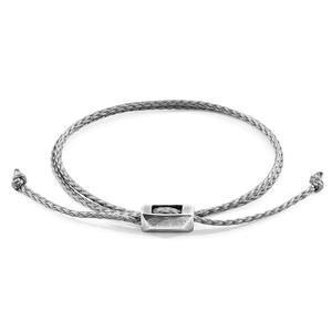 Classic Grey Edward Silver and Rope SKINNY Bracelet - petguardiansupplies