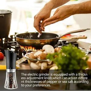 Electric Salt Pepper Grinder Refillable Adjustable Coarseness Pepper - petguardiansupplies