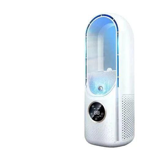 Portable USB Air Cooler Leafless Electric Fan 6 Speed Silent Timer Air - petguardiansupplies