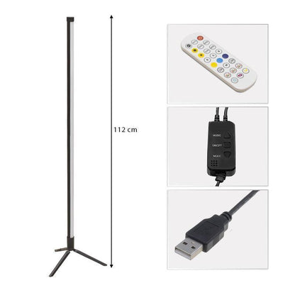 Floor Lamp HARMONY with wireless control Black - petguardiansupplies