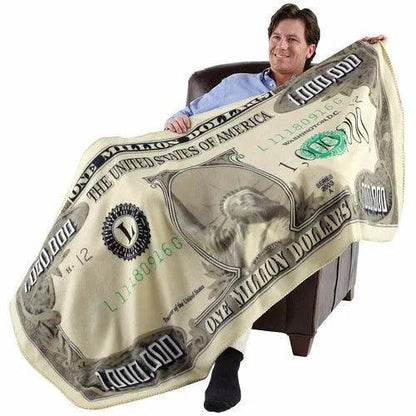 Million-dollar Novelty Blanket Flannel Funny Plush - petguardiansupplies