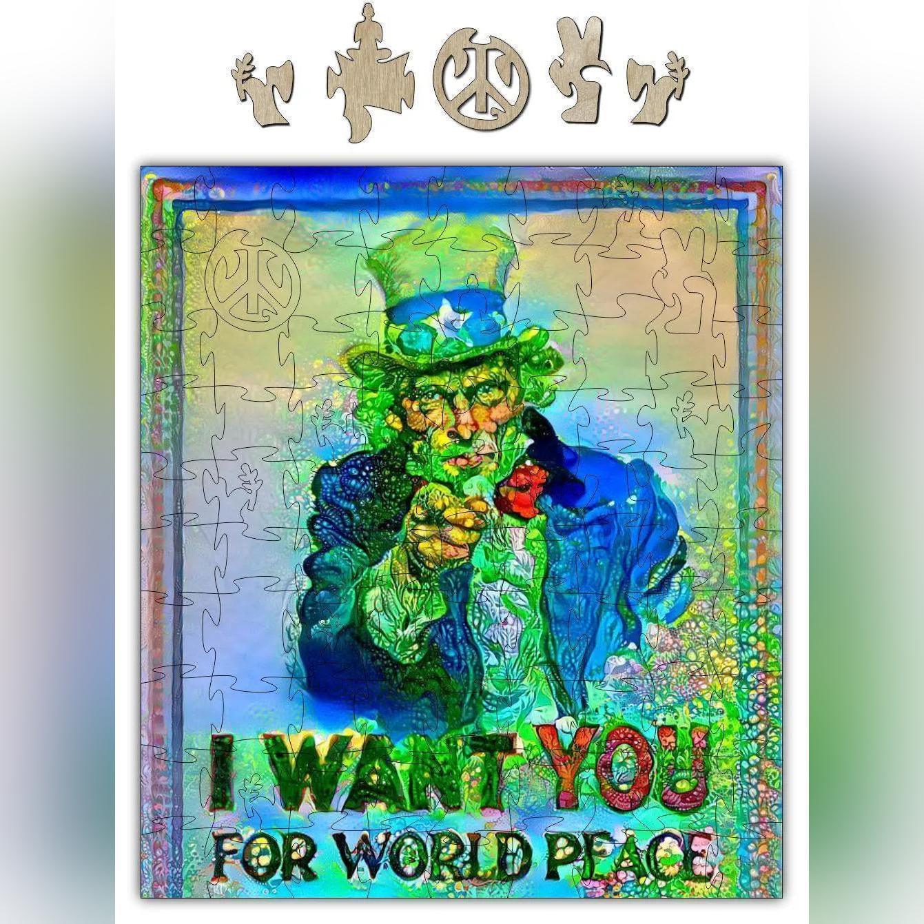 World Peace Wooden Jigsaw Puzzle #6714 - petguardiansupplies