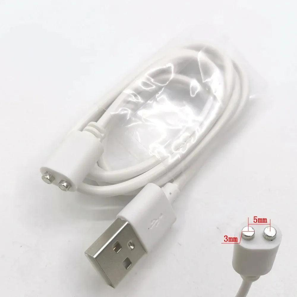 2pin 5mm For Rechargeable Adult Toys DC Vibrator Magnetic Cable Cord - petguardiansupplies