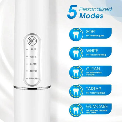 Fashion Electric Toothbrush Rechargeable Sonic Dental Scaler with 5 Modes - petguardiansupplies