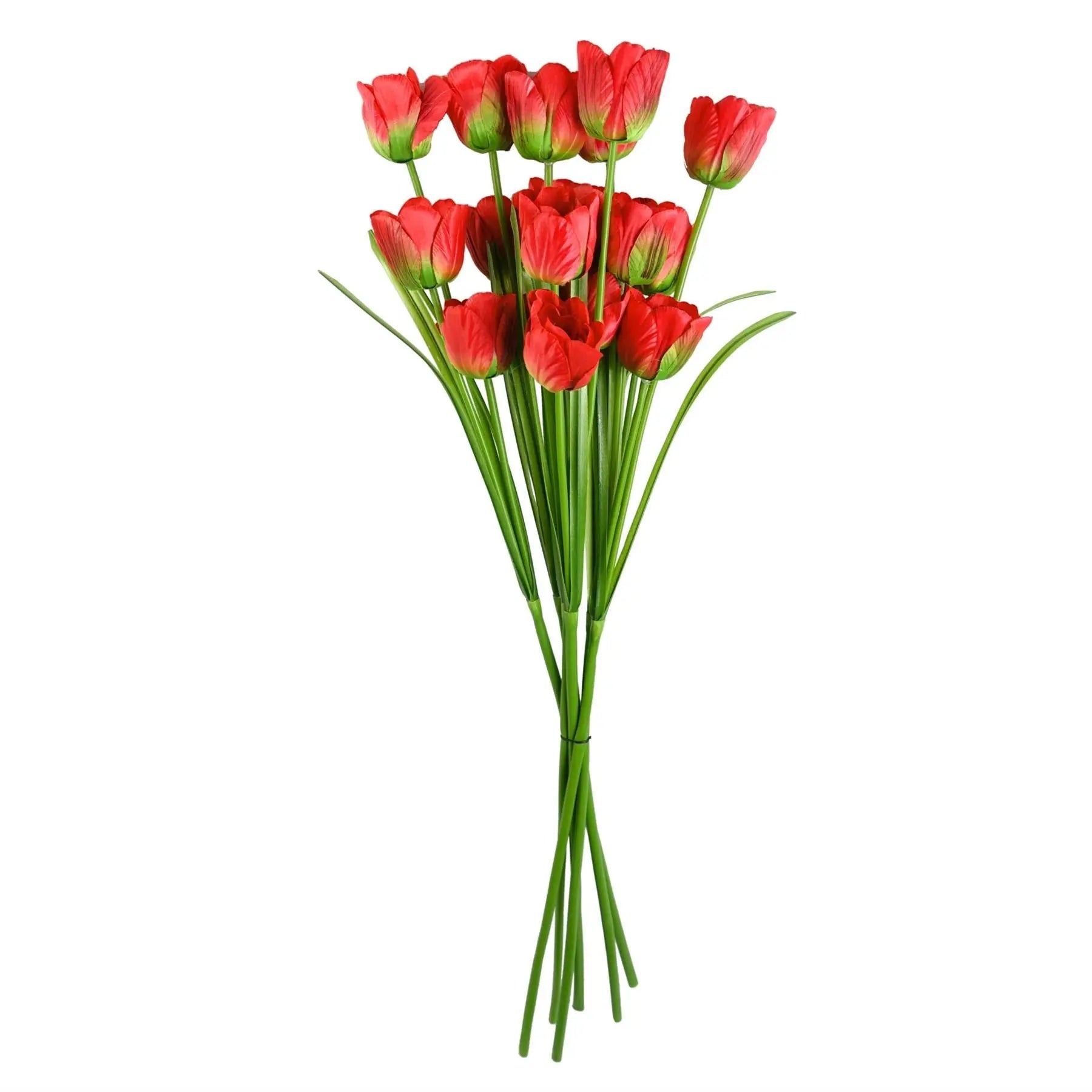 Pack of 6 x 80cm Artificial Tulip Red Stem-1