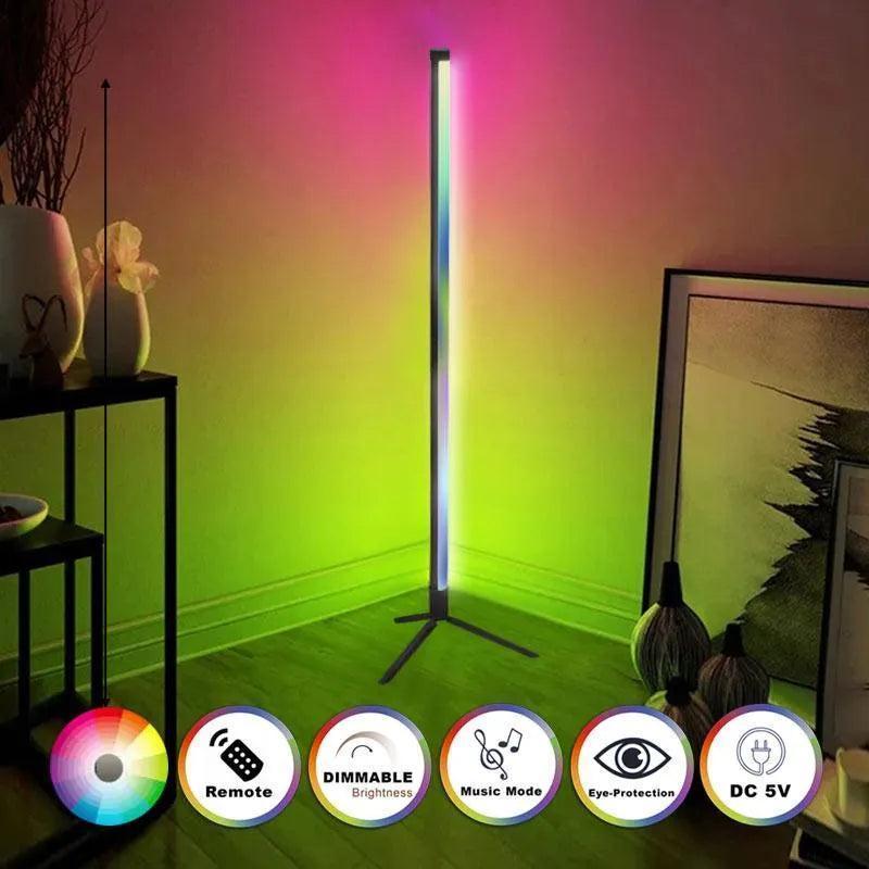 Floor Lamp HARMONY with wireless control Black - petguardiansupplies