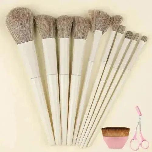 10/13PCS Makeup Brushes Set - Fluffy Soft Eye Shadow, Blush, Highlighter - petguardiansupplies